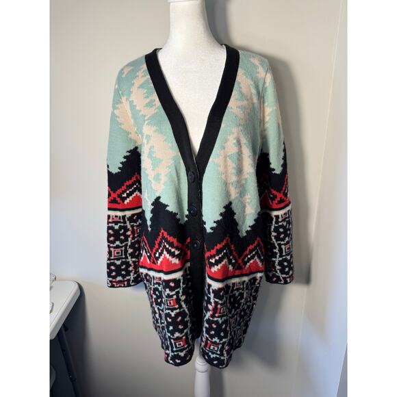 Anthropologie Aldomartins Alpine Cardigan Wool Alpaca Medium - Picture 2 of 7